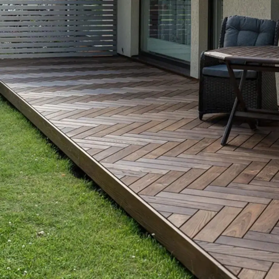 Thermo Oak Tile Decking